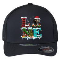 Dachshund Christmas Tree Lights Santa Dog Xmas Gift Flexfit Unipanel Trucker Cap