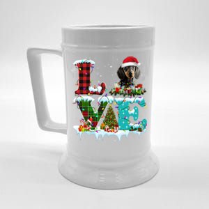 Dachshund Christmas Tree Lights Santa Dog Xmas Gift Beer Stein