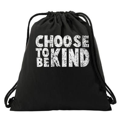 Distressed Choose To Be Kind Choose Kind Movement Drawstring Bag