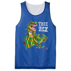 Dinosaur Christmas Tree Rex Family Matching Funny Gift Mesh Reversible Basketball Jersey Tank