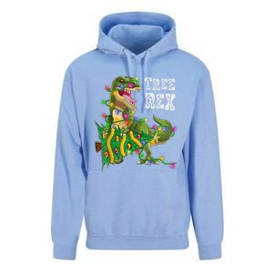 Dinosaur Christmas Tree Rex Family Matching Funny Gift Unisex Surf Hoodie