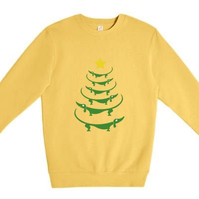 Dachshund Christmas Tree Premium Crewneck Sweatshirt