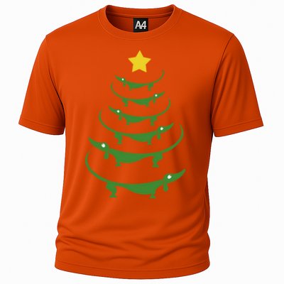 Dachshund Christmas Tree Cooling Performance Crew T-Shirt