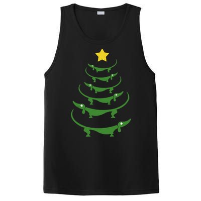 Dachshund Christmas Tree PosiCharge Competitor Tank