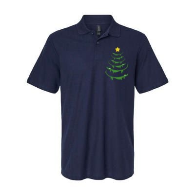 Dachshund Christmas Tree Softstyle Adult Sport Polo