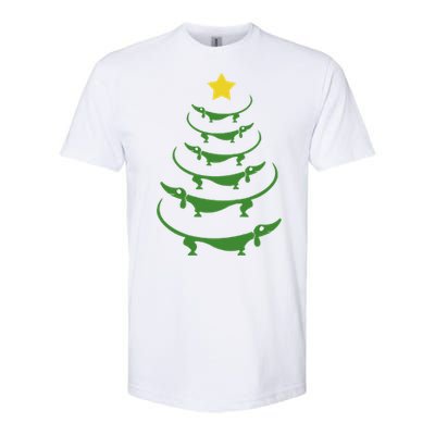 Dachshund Christmas Tree Softstyle CVC T-Shirt