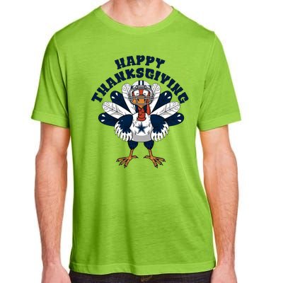 Dallas Cowboys Turkey Happy Thanksgiving Adult ChromaSoft Performance T-Shirt