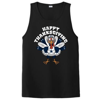 Dallas Cowboys Turkey Happy Thanksgiving PosiCharge Competitor Tank