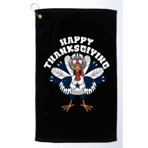 Dallas Cowboys Turkey Happy Thanksgiving Platinum Collection Golf Towel