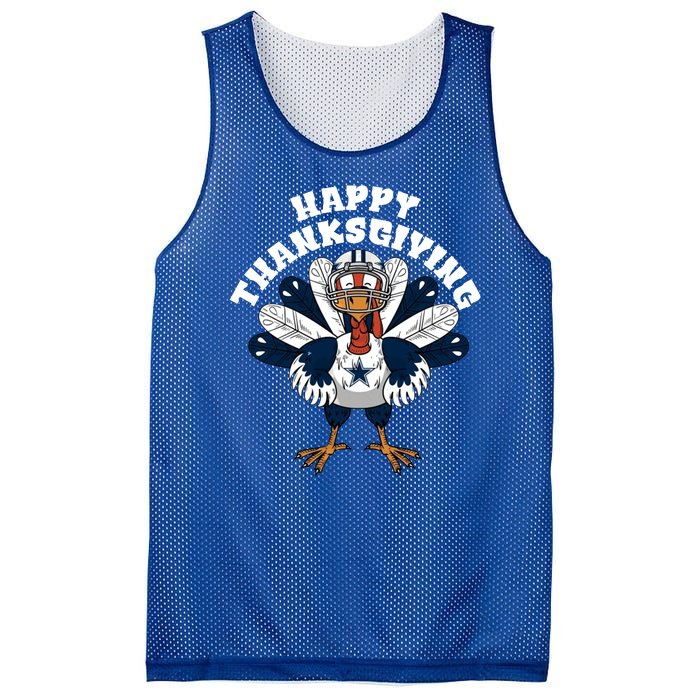 Dallas Cowboys Turkey Happy Thanksgiving Mesh Reversible Basketball Jersey Tank