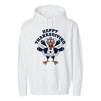 Dallas Cowboys Turkey Happy Thanksgiving Garment-Dyed Fleece Hoodie