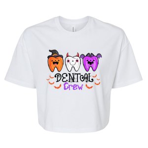 Dental Crew Tooth Halloween Funny Dentist Assistant Meaningful Gift Bella+Canvas Jersey Crop Tee