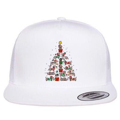 Dachshund Christmas Tree Wiener Dog Lover Christmas Flatbill Hat