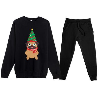 Decorated Christmas Tree Snuggle Premium Crewneck Sweatsuit Set