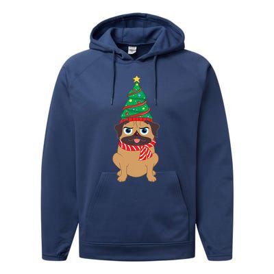 Decorated Christmas Tree Snuggle Performance Fleece Hoodie