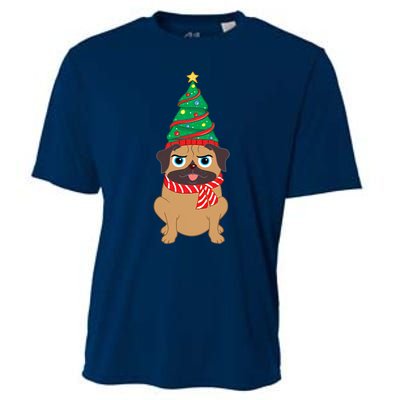 Decorated Christmas Tree Snuggle Cooling Performance Crew T-Shirt