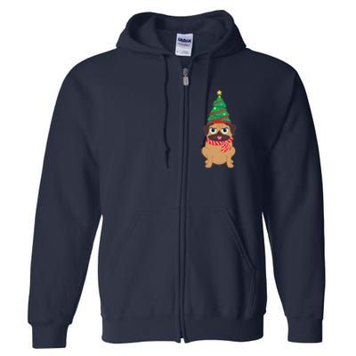 Decorated Christmas Tree Snuggle Full Zip Hoodie