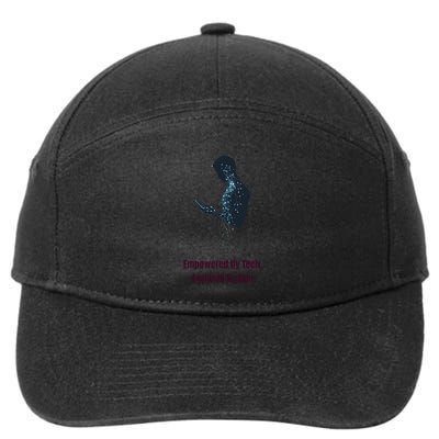 Digital Chains The Paradox Of Tech Empowerment 7-Panel Snapback Hat