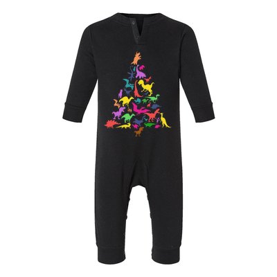 Dinosaur Christmas Tree TRex Idea Dino Xmas Outfit Infant Fleece One Piece