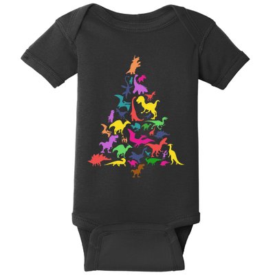 Dinosaur Christmas Tree TRex Idea Dino Xmas Outfit Baby Bodysuit