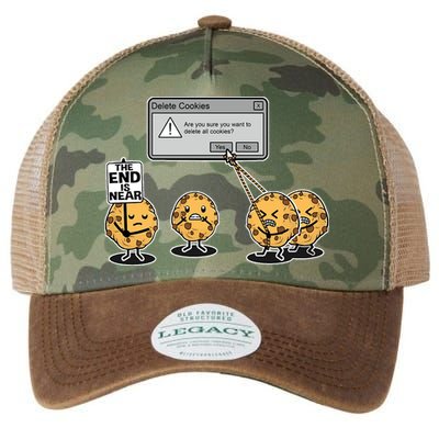 Deleting Cookies The End Is Near Funny Legacy Tie Dye Trucker Hat