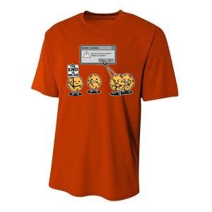 Deleting Cookies The End Is Near Funny Performance Sprint T-Shirt