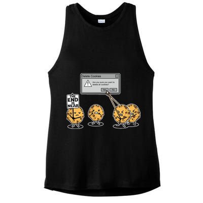 Deleting Cookies The End Is Near Funny Ladies PosiCharge Tri-Blend Wicking Tank