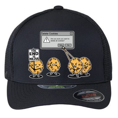 Deleting Cookies The End Is Near Funny Flexfit Unipanel Trucker Cap