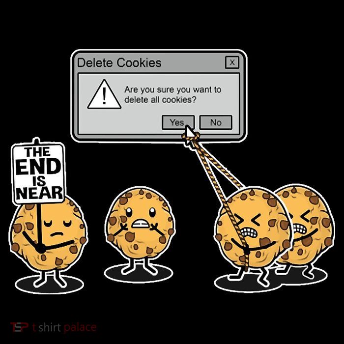 Deleting Cookies The End Is Near Funny Flexfit Unipanel Trucker Cap