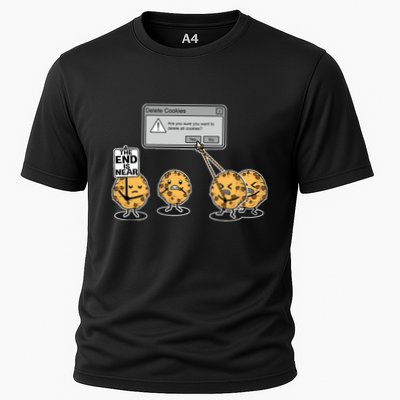 Deleting Cookies The End Is Near Funny Cooling Performance Crew T-Shirt