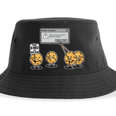 Deleting Cookies The End Is Near Funny Sustainable Bucket Hat