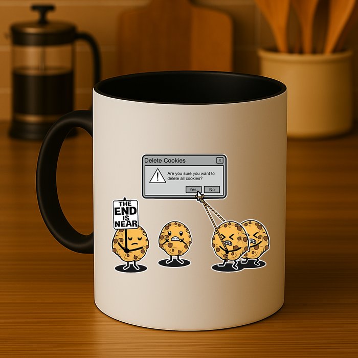 Deleting Cookies The End Is Near Funny Mug