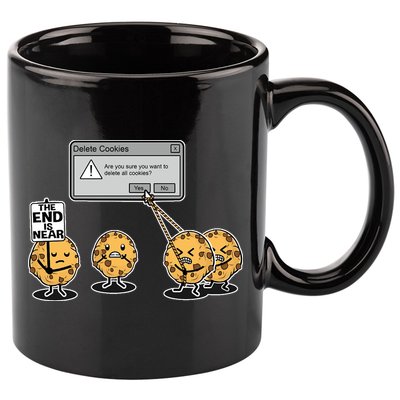 Deleting Cookies The End Is Near Funny 11oz C Handle Ceramic Mug