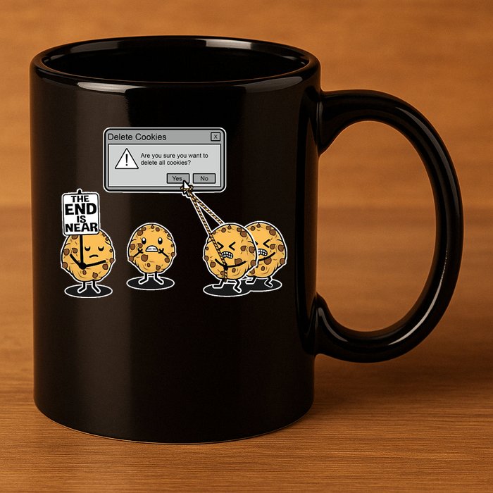 Deleting Cookies The End Is Near Funny 11oz C Handle Ceramic Mug