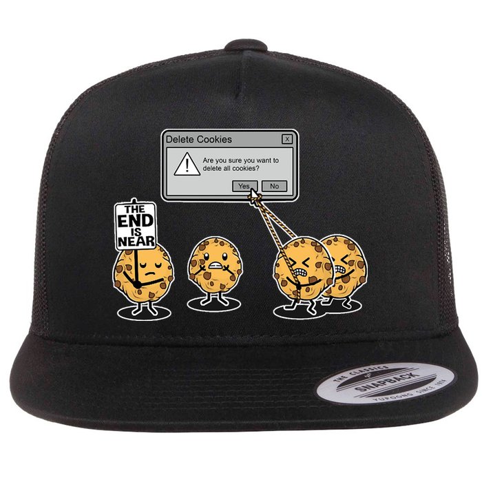 Deleting Cookies The End Is Near Funny Flatbill Hat
