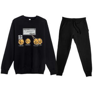 Deleting Cookies The End Is Near Funny Premium Crewneck Sweatsuit Set