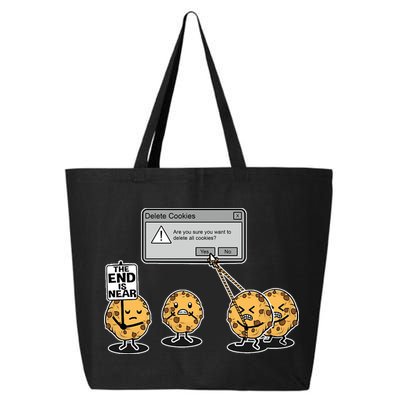 Deleting Cookies The End Is Near Funny 25L Jumbo Tote