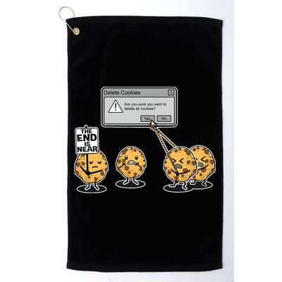 Deleting Cookies The End Is Near Funny Golf Towel