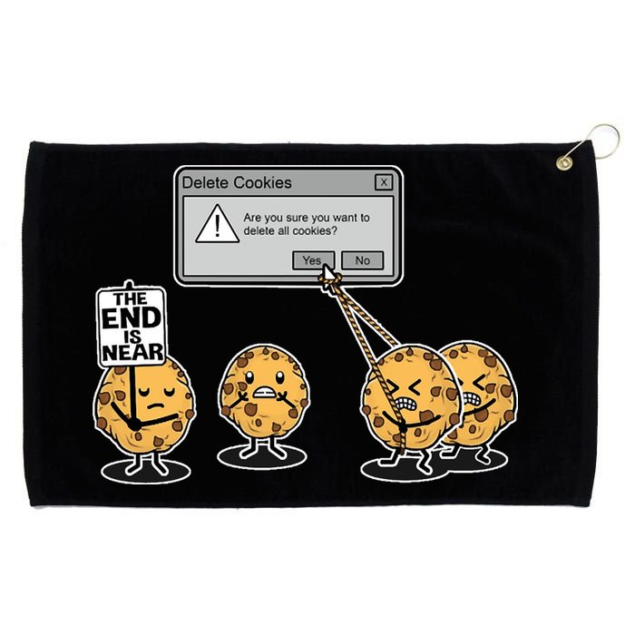 Deleting Cookies The End Is Near Funny Grommeted Golf Towel