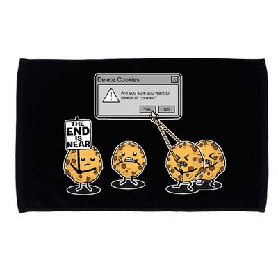 Deleting Cookies The End Is Near Funny Microfiber Hand Towel