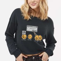 Deleting Cookies The End Is Near Funny Cropped Pullover Crew