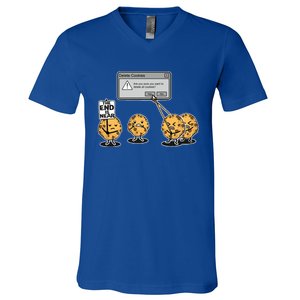 Deleting Cookies The End Is Near Funny V-Neck T-Shirt