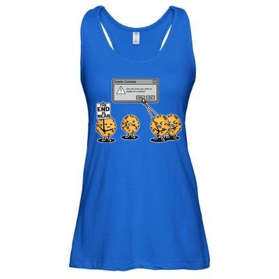 Deleting Cookies The End Is Near Funny Ladies Essential Flowy Tank