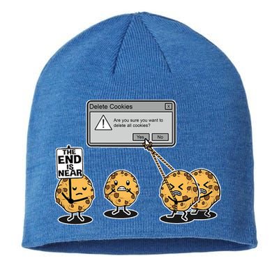 Deleting Cookies The End Is Near Funny Sustainable Beanie