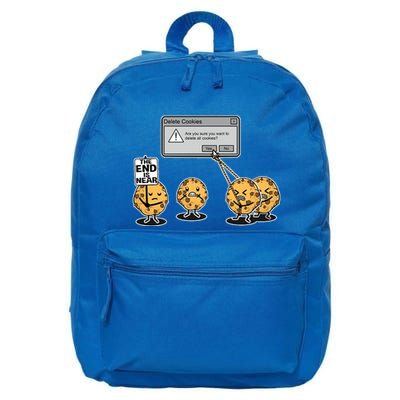 Deleting Cookies The End Is Near Funny 16 in Basic Backpack