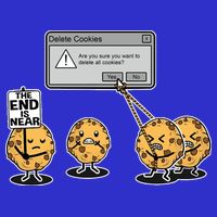 Deleting Cookies The End Is Near Funny 16 in Basic Backpack
