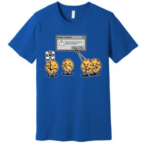 Deleting Cookies The End Is Near Funny Premium T-Shirt