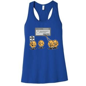 Deleting Cookies The End Is Near Funny Women's Racerback Tank