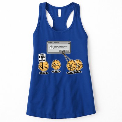 Deleting Cookies The End Is Near Funny Womens Tank Top