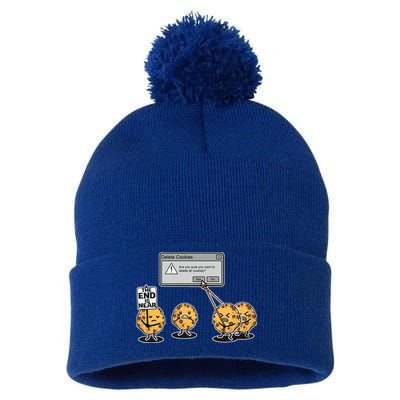 Deleting Cookies The End Is Near Funny Pom Pom 12in Knit Beanie